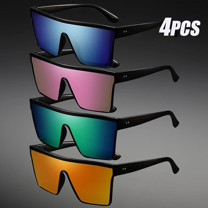 2-4PCS Oversize frame One-piece Goggle Men Woman Sunglasses Interior Accessory Protective Gears Anti Glare Car Driving Glasses