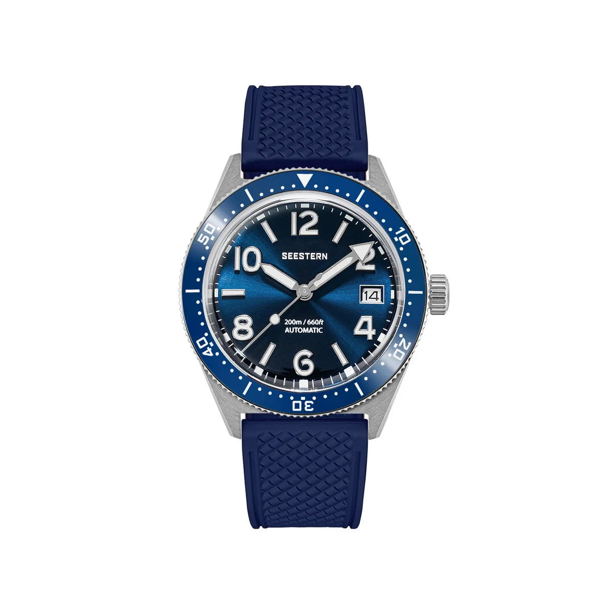 SEESTERN Diver Men Watch Automatic Mechanical Wristwatches NH35 Movement Ceramic Bezel 20Bar Waterproof Sapphire Luminou S434-2