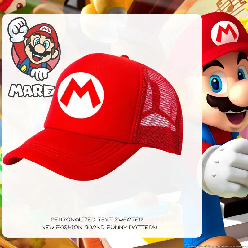 Bros Raccoon Cosplay Hat Without Ears Adult Super Luigi Cartoon Red Cap Classic Game Accessories Props Chritsmas Gifts