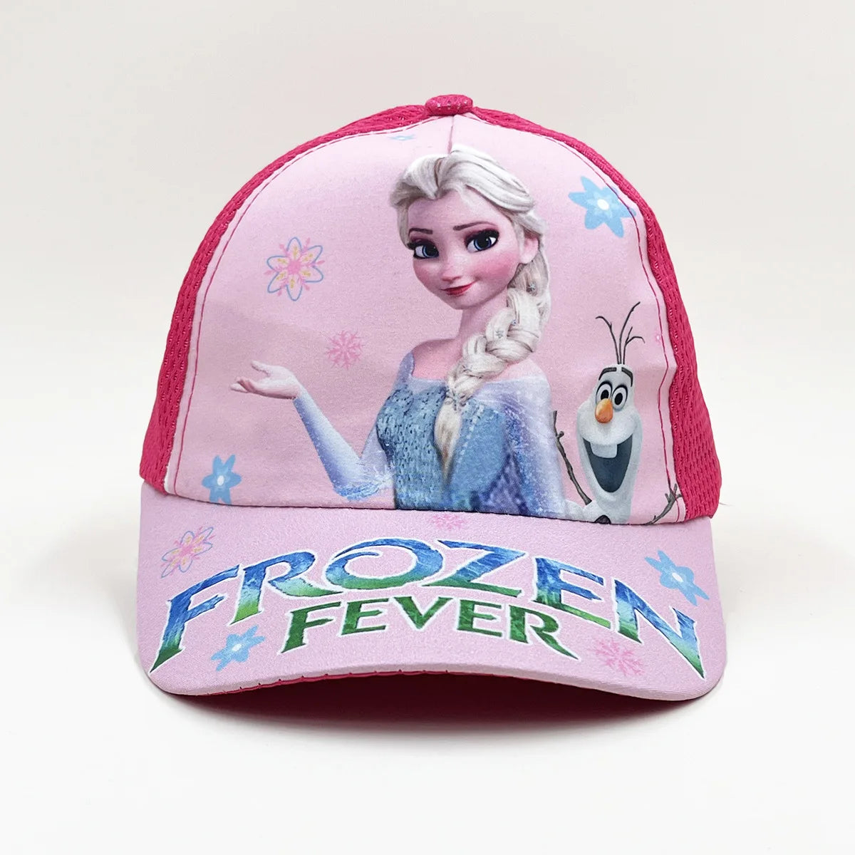 Disney Princess Elsa Anna Sofia Frozen Anime Figure Baseball Cap Terylene Peaked Cap Hat Cartoon Girl Kid's Headwear Gifts