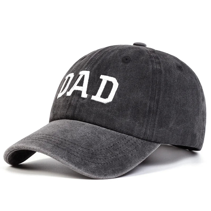 1pc DAD MOM Letter Embroidery Wash Baseball Caps Spring and Autumn Outdoor Adjustable Casual Hats Sunscreen Hat