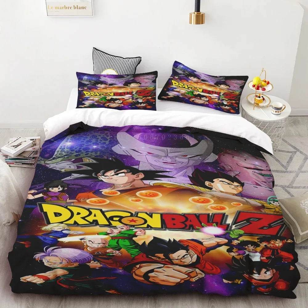 Povlečení s povlakem na přikrývku Goku Dragon Ball pro teenagery a děti, chlapce – nejlepší dárek, dekorace do ložnice Queen King