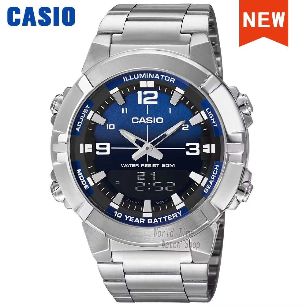 Casio watch for men top luxury set quartz 50m Waterproof military dual display Watch relogio masculino AMW-870