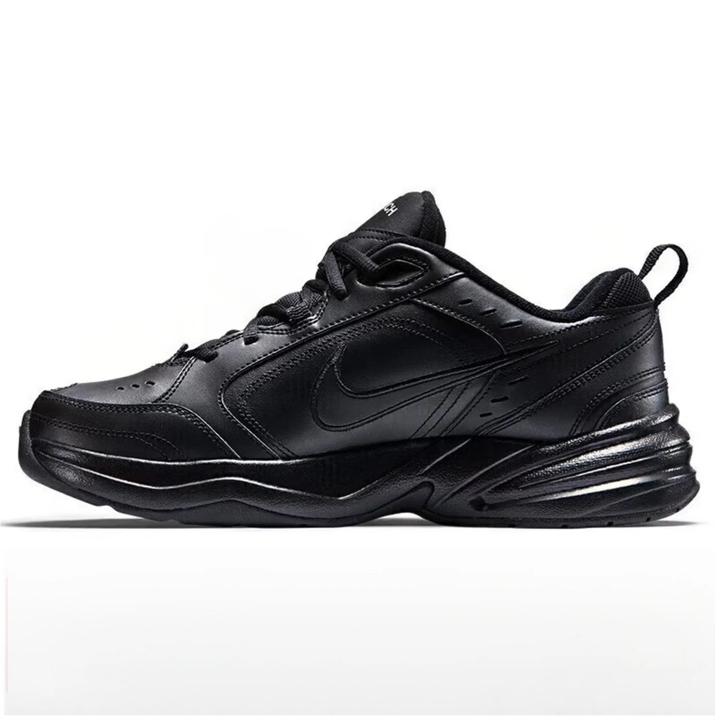 Nike Air Monarch 4 Snow Day Cowhide Leather Casual Cushioned, Slip-Resistant, Durable Low-Top Dad Shoes Unisex Style AV6676-100