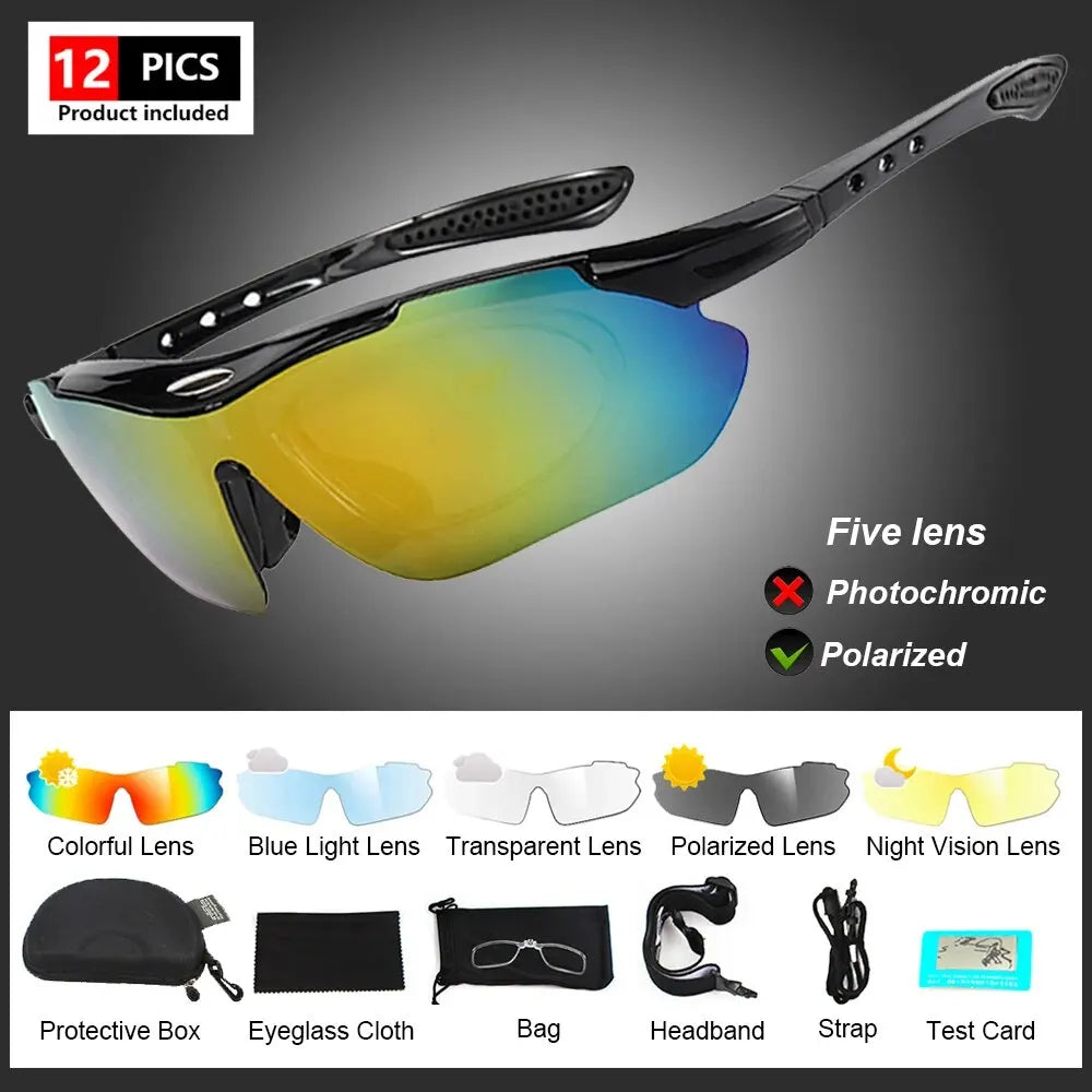 ELICIT New Photochromic Polarized Cycling Glasses Men Women Bike Glasses UV400 Eyewear Sunglasses HikingMTB Road Bicycle Goggles