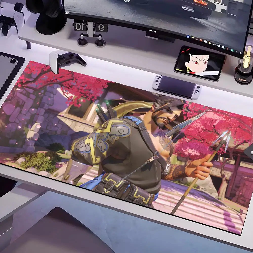 Podložka pod myš Overwatch ve více velikostech, velká čtvercová podložka na počítačový stůl, kancelářská a herní podložka s protiskluzovou gumovou spodní stranou