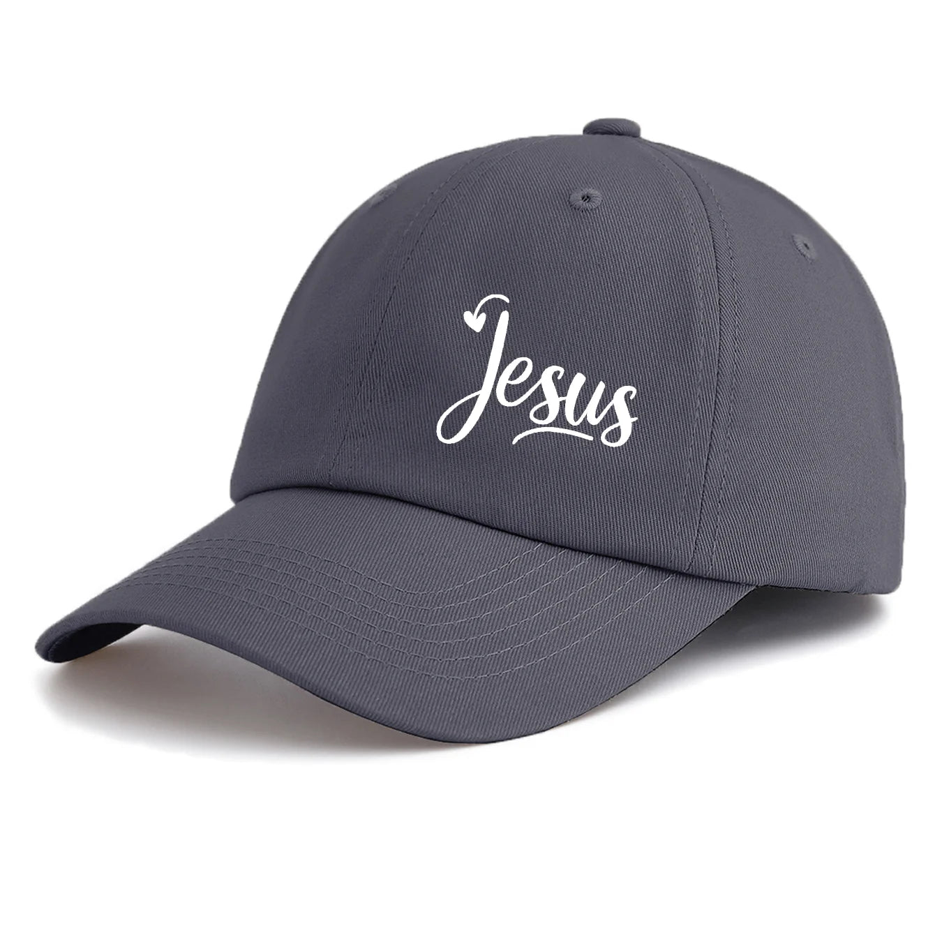 1pc JESUS Print Baseball Cap for Adults,Minimalist Retro Style Casual Soft Adjustable Dad Hat,Perfect As Gift