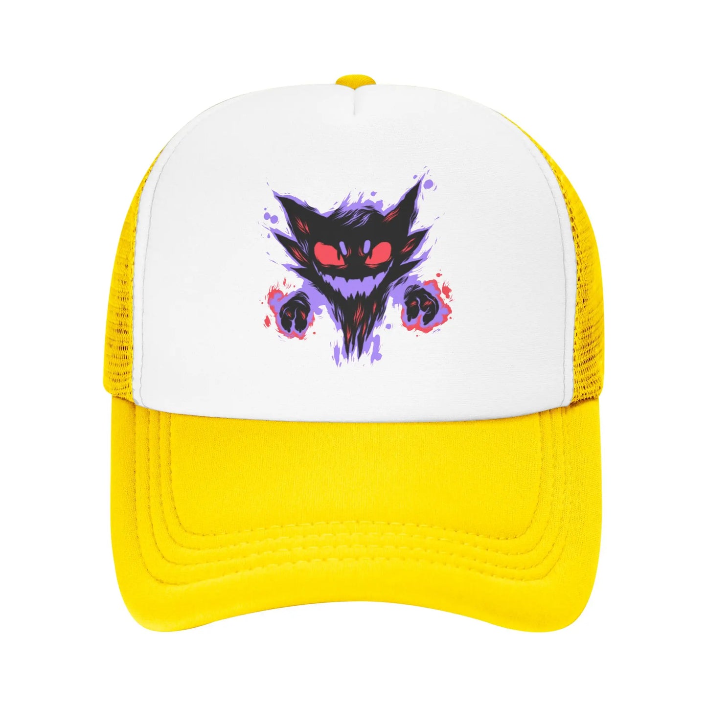 Haunter Gengar Trucker Hat Mesh Baseball Caps Snapback Caps Pokemon Pocket Anime Dad Hat Trucker Hat Adjustable Sport Cap Summer