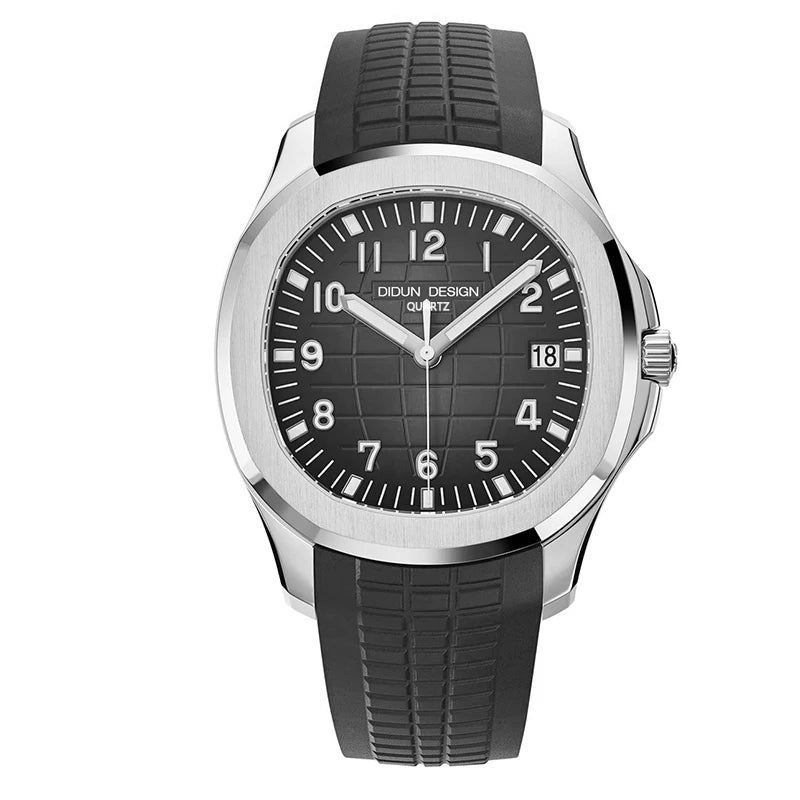 didun Luxury Military Automatic Men Watch Sapphire Stainless Steel Sport watch Waterproof Luminous rubber Man Watch