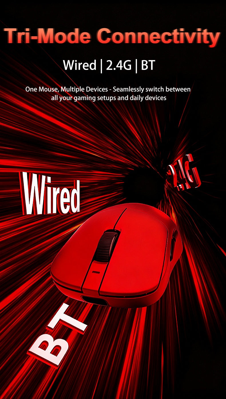 Aula V9 Ultra Wireless – bezprzewodowa mysz gamingowa e-sportowa, podwójne 8k, 3 tryby, PAW 3950, 8k, 55g, lekka ergonomiczna mysz, personalizowane akcesorium PC