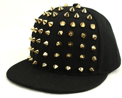 BASEBALL CAPS FOR BOTH Men Women Boys Girls Punk Studded Baseball Hip-Hop Hat Adjustable Snapback Spike Rivet Stud Cap
