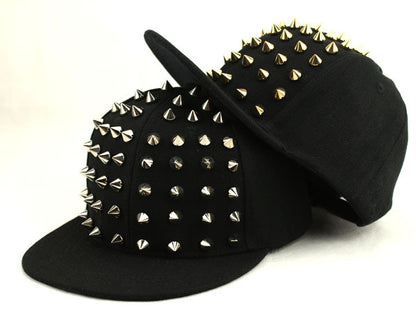BASEBALL CAPS FOR BOTH Men Women Boys Girls Punk Studded Baseball Hip-Hop Hat Adjustable Snapback Spike Rivet Stud Cap