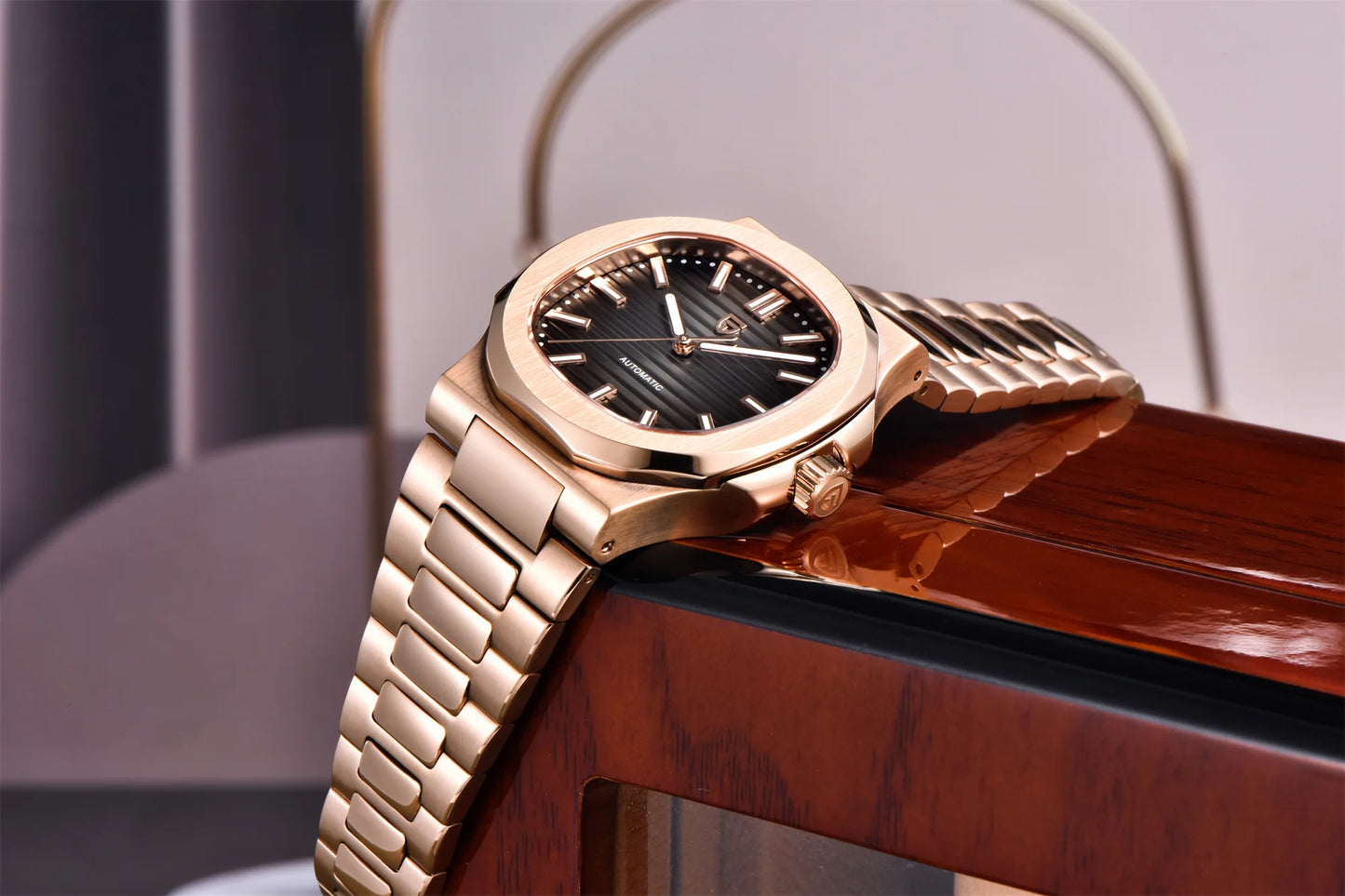 PAGANI DESIGN 2026 New Luxury Automatic Watch  Men Mechanical Wristwatch Stainless Steel Sapphire glass 40MM Barrel dial Watch