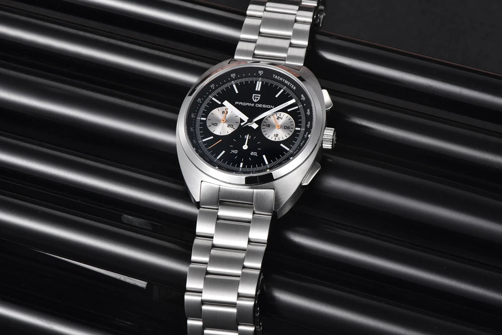 Retro Men's Watch PAGANI DESIGN 2026 New Collection, Quartz Chronograph, Japanese VK63 Sapphire Glass, Local Shipping