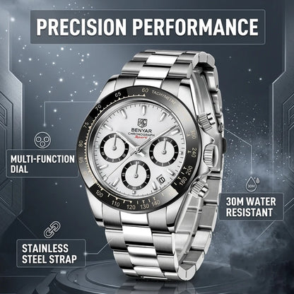 Relojes Hombre 2026 BENYAR New  Watches Men Luxury Brand Chronograph Male Sport Watches Waterproof Stainless Steel Quartz  Watch