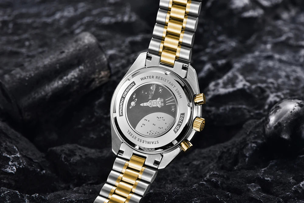 PAGANI DESIGN New men’s watches, luxury quartz watch, speed chronograph, AR sapphire glasses, 100M water-resistant, business watch 2026, EU local shipping