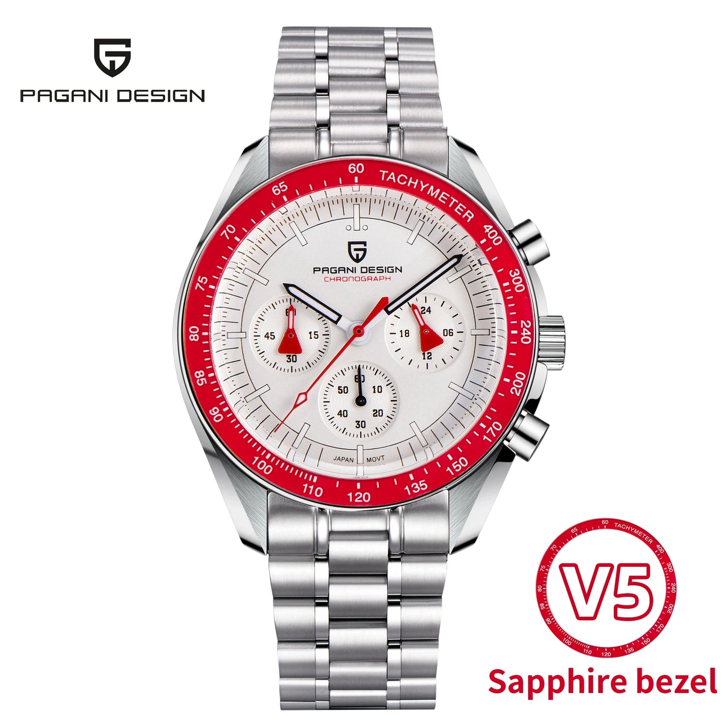 PAGANI DESIGN New men’s watches, luxury quartz watch, speed chronograph, AR sapphire glasses, 100M water-resistant, business watch 2026, EU local shipping