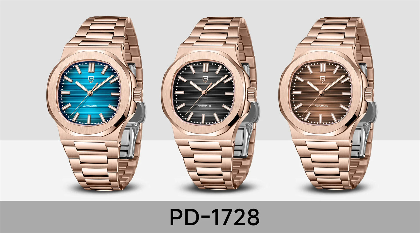 PAGANI DESIGN 2026 New Luxury Automatic Watch  Men Mechanical Wristwatch Stainless Steel Sapphire glass 40MM Barrel dial Watch
