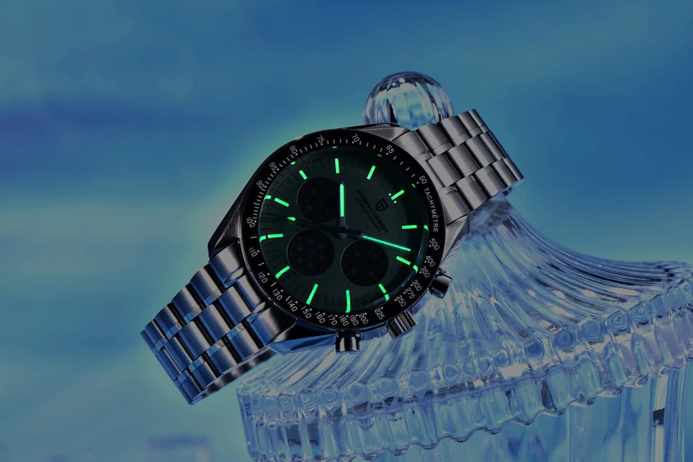PAGANI DESIGN New men’s watches, luxury quartz watch, speed chronograph, AR sapphire glasses, 100M water-resistant, business watch 2026, EU local shipping