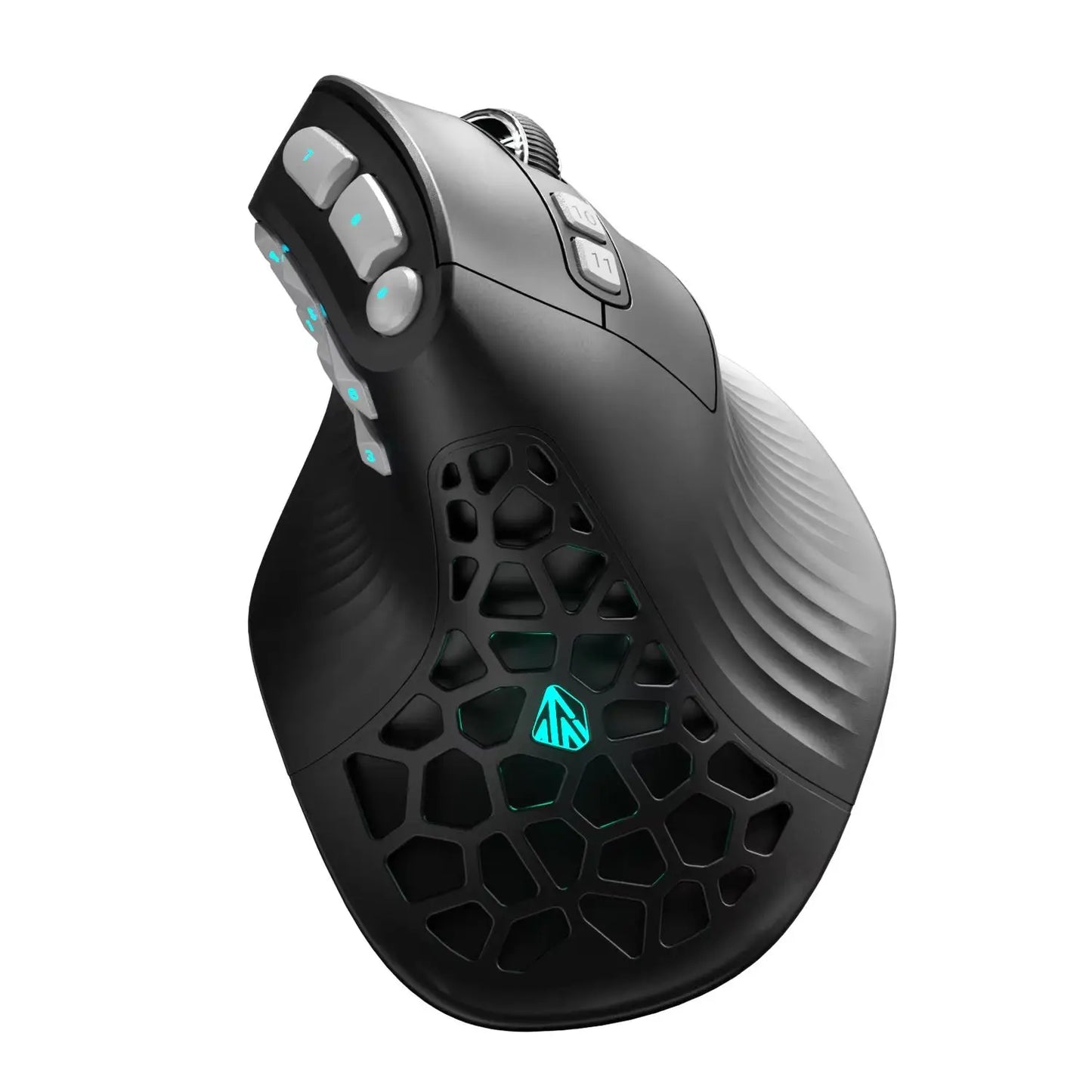 SOLAKAKA E9 Pro MMO verticale muis PAW3395-sensor 1000mAh batterij 45° verticale grip ergonomische muis 8k gamingmuis