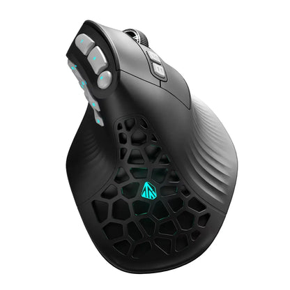 SOLAKAKA E9 Pro MMO verticale muis PAW3395-sensor 1000mAh batterij 45° verticale grip ergonomische muis 8k gamingmuis