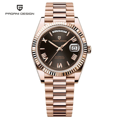 New Watch man PAGANI DESIGN D36 gold Rose Luxury automatic mechanical waterproof glass Sapphire AR stainless steel Date gift Man