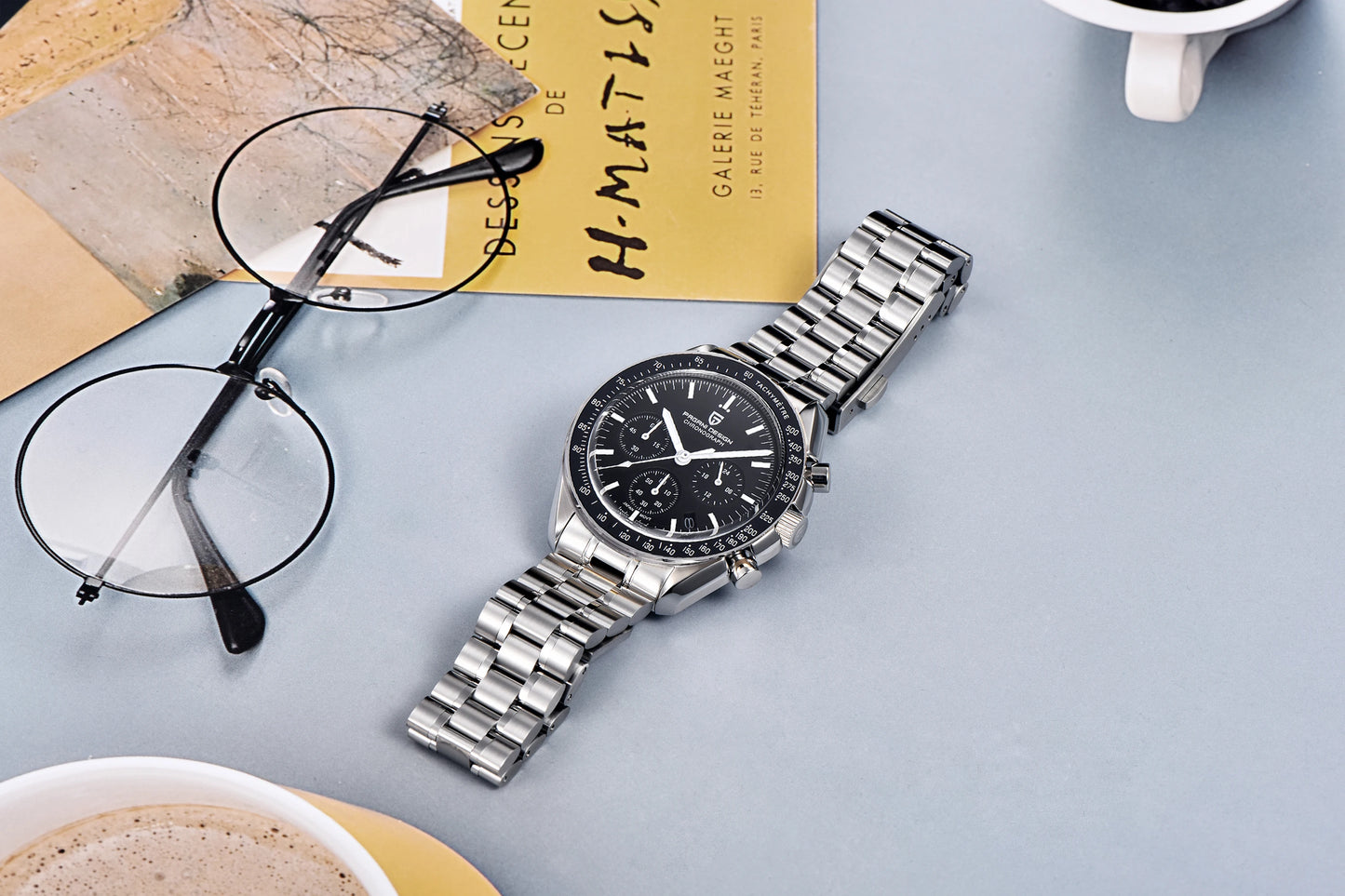 PAGANI DESIGN New men’s watches, luxury quartz watch, speed chronograph, AR sapphire glasses, 100M water-resistant, business watch 2026, EU local shipping
