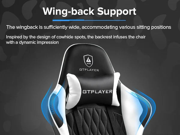 GTPLAYER Gaming chair Gamer chair Ergonomic Office Chair Footrest Adjustable Loin & Pillows Gaming Chair