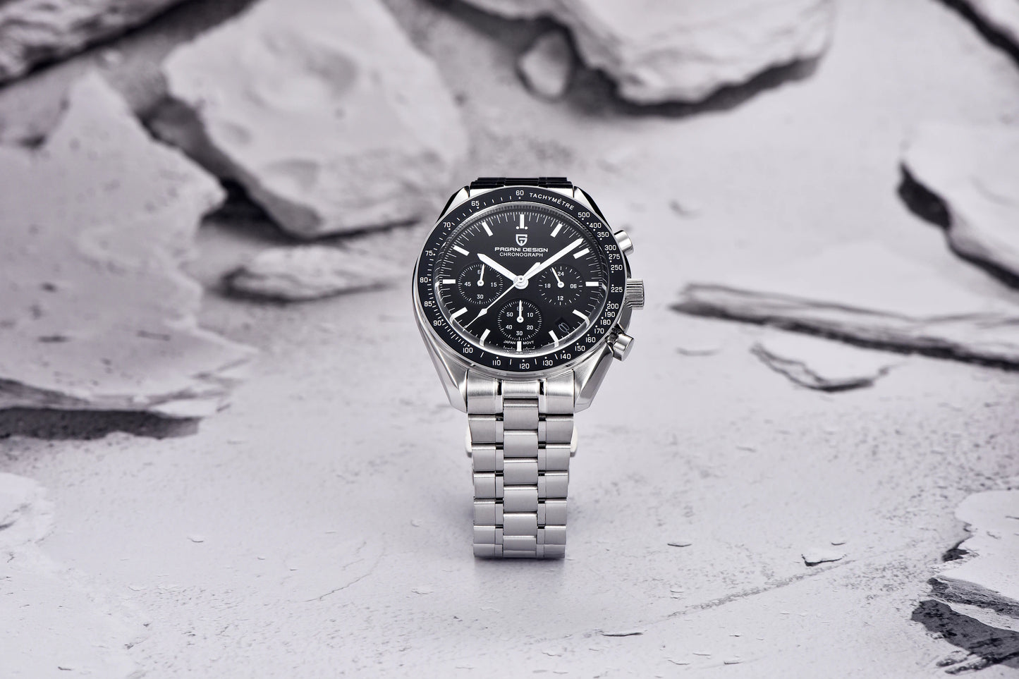 PAGANI DESIGN 2026 New V6 Moon Watches Men Luxury Quartz Watch For Men Speed Sport Chronograph AR Sapphire crystal Wristwatch