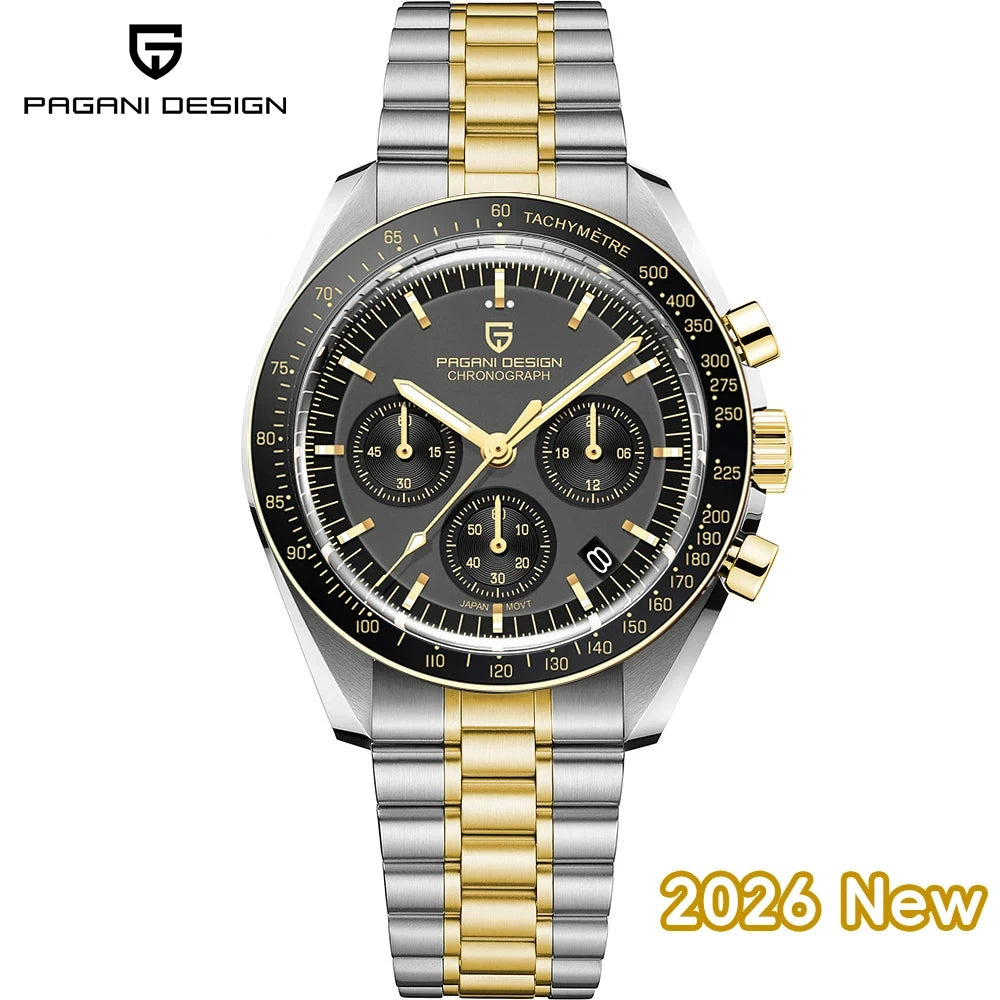 PAGANI DESIGN Moon ST6 luxury automatic men’s Watch, business watch for men, mechanical watch, luminous, sapphire glasses, nylon strap, EU local delivery 2026