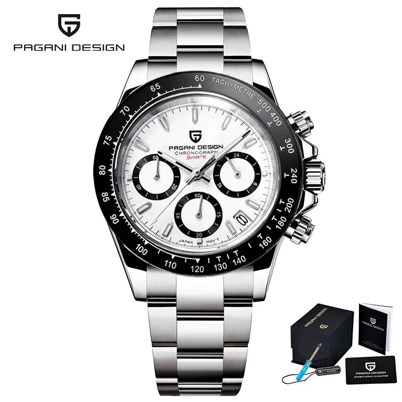 PAGANI DESIGN 2025 New Men's Watches Luxury Rose Gold Quartz Watch For Men 100M Waterproof Sports Chronograph Wristwatch Men