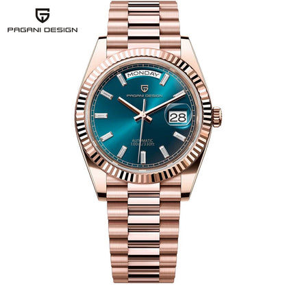 New Watch man PAGANI DESIGN D36 gold Rose Luxury automatic mechanical waterproof glass Sapphire AR stainless steel Date gift Man