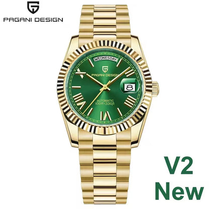 New Watch man PAGANI DESIGN D36 gold Rose Luxury automatic mechanical waterproof glass Sapphire AR stainless steel Date gift Man