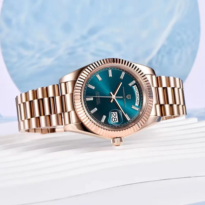 New Watch man PAGANI DESIGN D36 gold Rose Luxury automatic mechanical waterproof glass Sapphire AR stainless steel Date gift Man