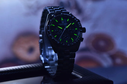 PAGANI DESIGN New men’s watches, luxury quartz watch, speed chronograph, AR sapphire glasses, 100M water-resistant, business watch 2026, EU local shipping