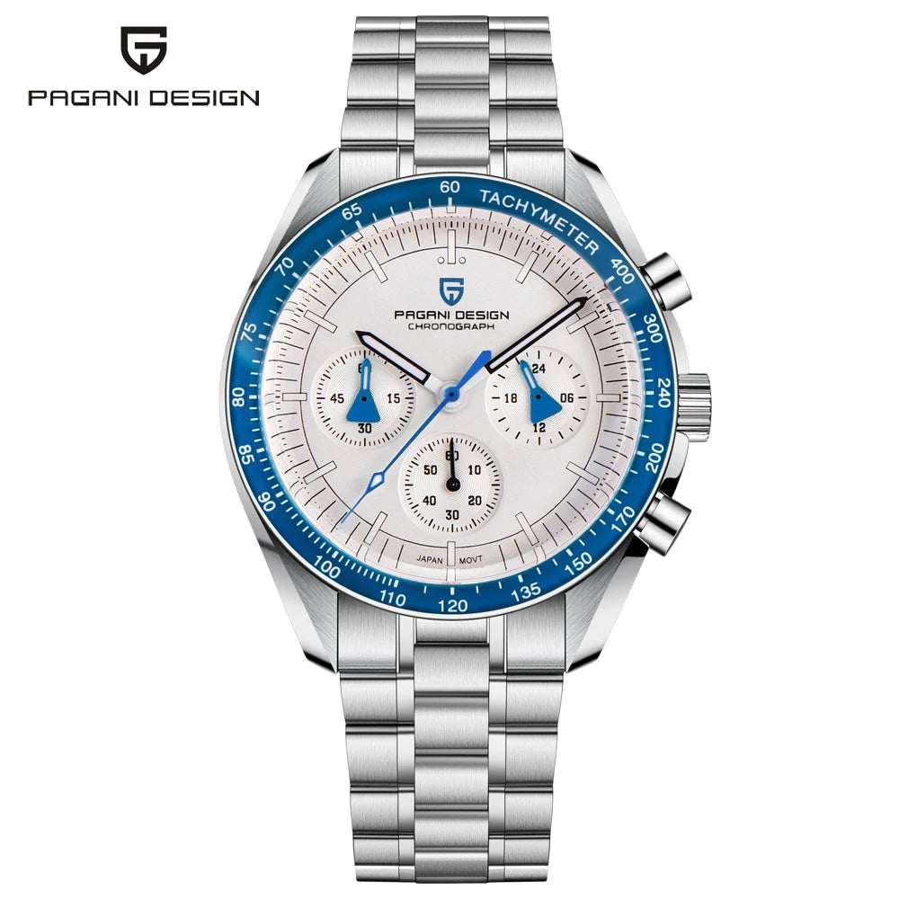 New man Watch PAGANI DESIGN Saturn men's top luxury Quartz Watch for men, sports chronograph, Sapphire Glass AR, glasses ceramic light, waterproof, stainless steel, ideal gift