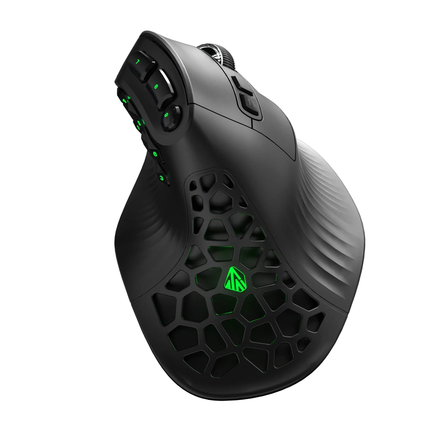 SOLAKAKA E9 Pro MMO verticale muis PAW3395-sensor 1000mAh batterij 45° verticale grip ergonomische muis 8k gamingmuis
