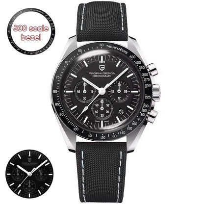 New man Watch PAGANI DESIGN Saturn men's top luxury Quartz Watch for men, sports chronograph, Sapphire Glass AR, glasses ceramic light, waterproof, stainless steel, ideal gift