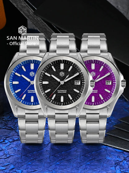 San Martin New Gada Fashion Sport Watch 39mm NH35 Automatic Mechanical Men Watches Dress Waterproof 100m Luminous SN0129