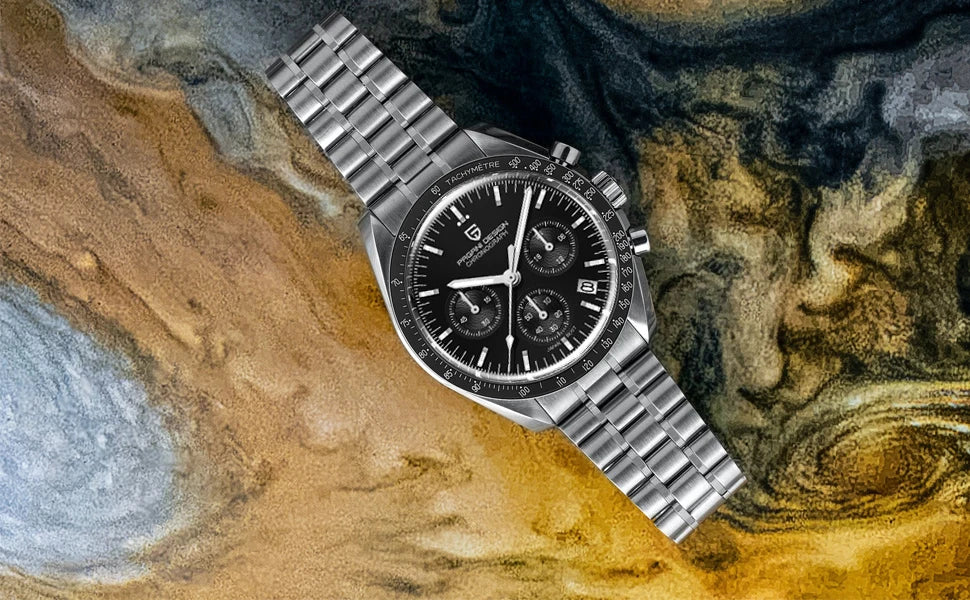PAGANI DESIGN New men’s watches, luxury quartz watch, speed chronograph, AR sapphire glasses, 100M water-resistant, business watch 2026, EU local shipping