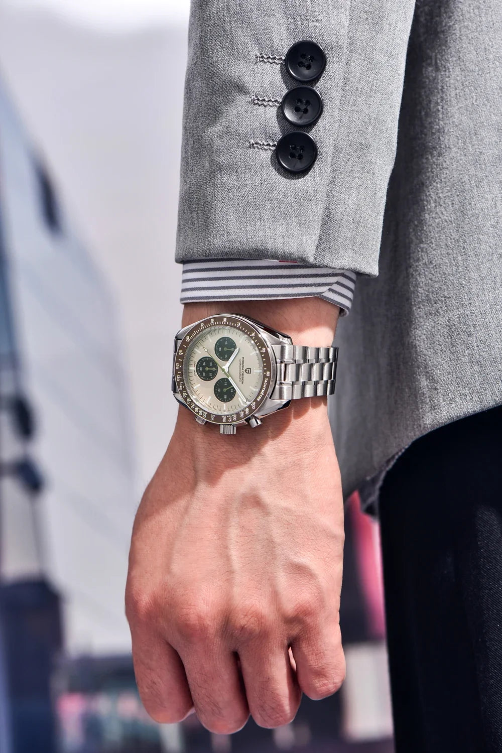 New man Watch PAGANI DESIGN Saturn men's top luxury Quartz Watch for men, sports chronograph, Sapphire Glass AR, glasses ceramic light, waterproof, stainless steel, ideal gift