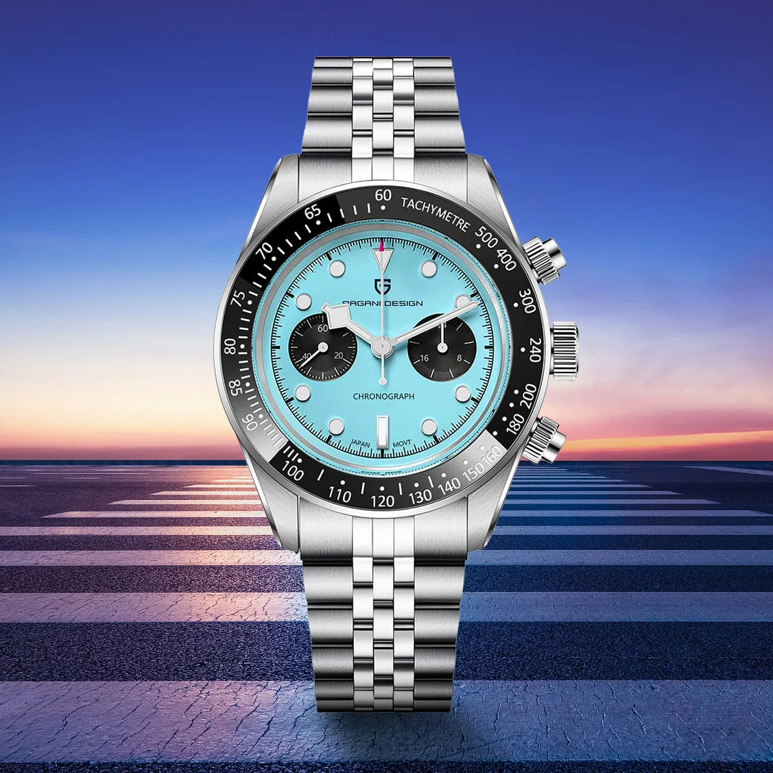 New PAGANI DESIGN 2026 Panda Retro Mens Watch Luxury Quartz Watch Men Speed Chronograph AR Sapphire Luminous Local Shipping