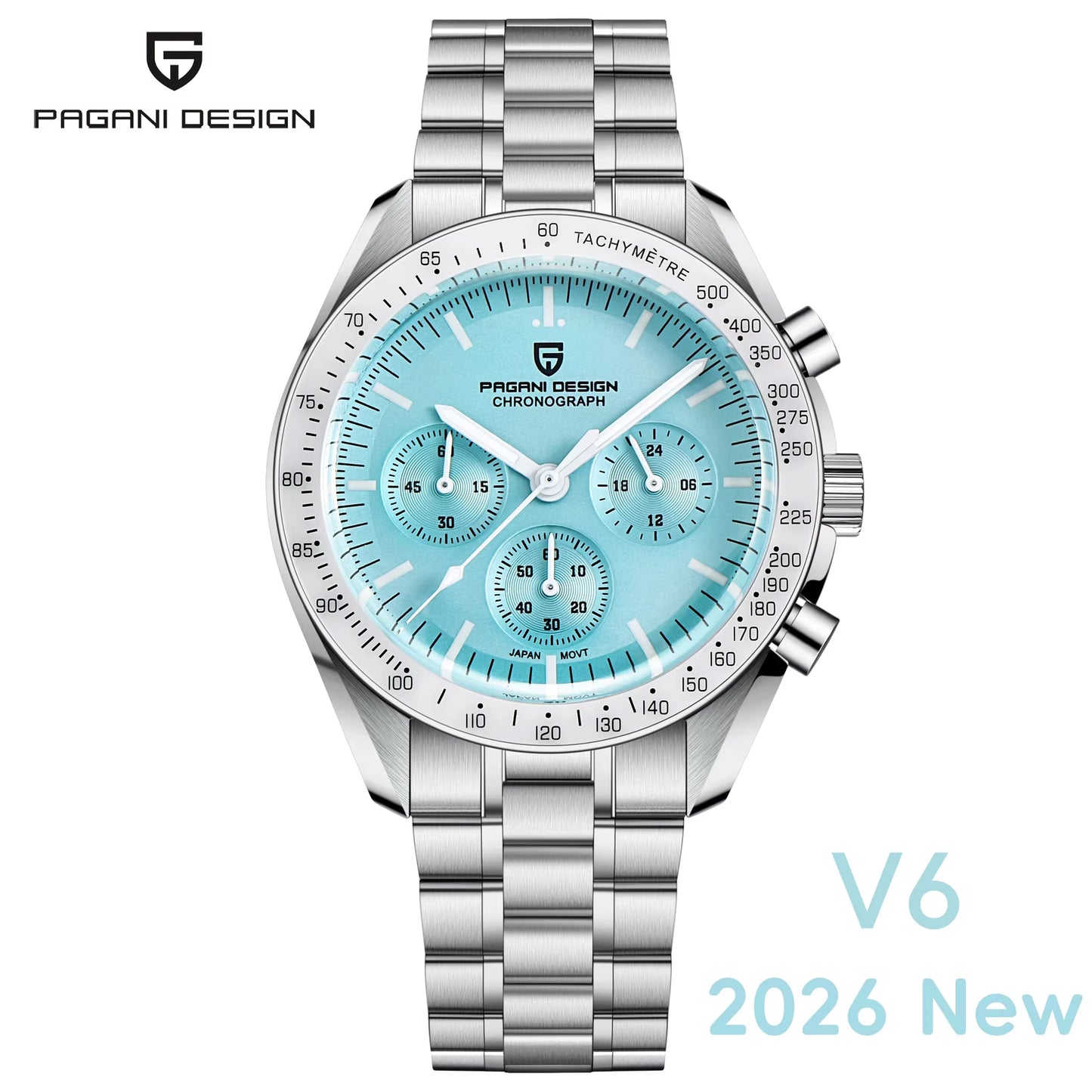 PAGANI DESIGN New men’s watches, luxury quartz watch, speed chronograph, AR sapphire glasses, 100M water-resistant, business watch 2026, EU local shipping