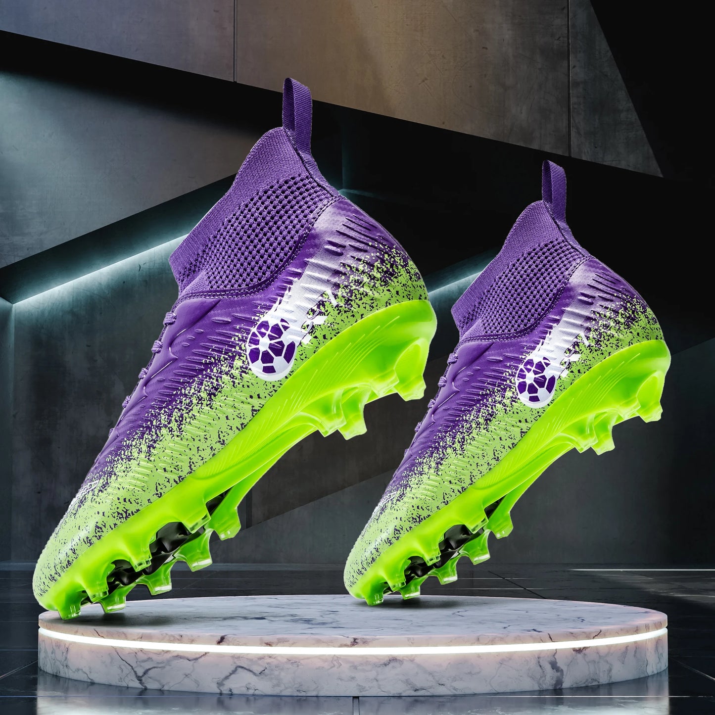 Pro Performance HighCut Soccer Boots FG Long Studs Breathable Lightweight Cleats for Outdoor Grass Matches and Daily Training