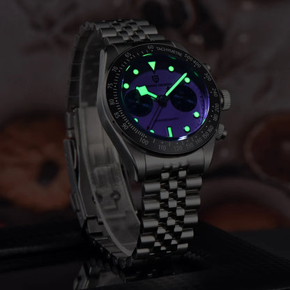 New PAGANI DESIGN 2026 Panda Retro Mens Watch Luxury Quartz Watch Men Speed Chronograph AR Sapphire Luminous Local Shipping