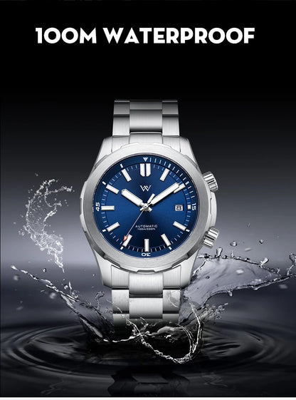 WM Watch Men Automatic Mechanical Watch Miyota8215 Sapphire AR Coated 100M Waterproof Man Business Welly Merck Watches 199M-WM