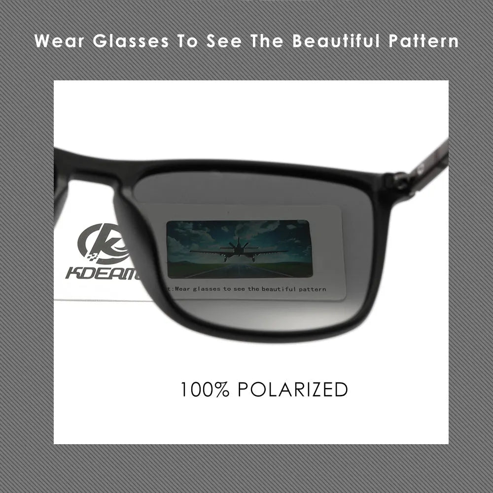 KDEAM New Luxury Polarized Sunglasses Men's Driving Shades Fishing Travel Golf Sunglass Male Sun Glasses CE