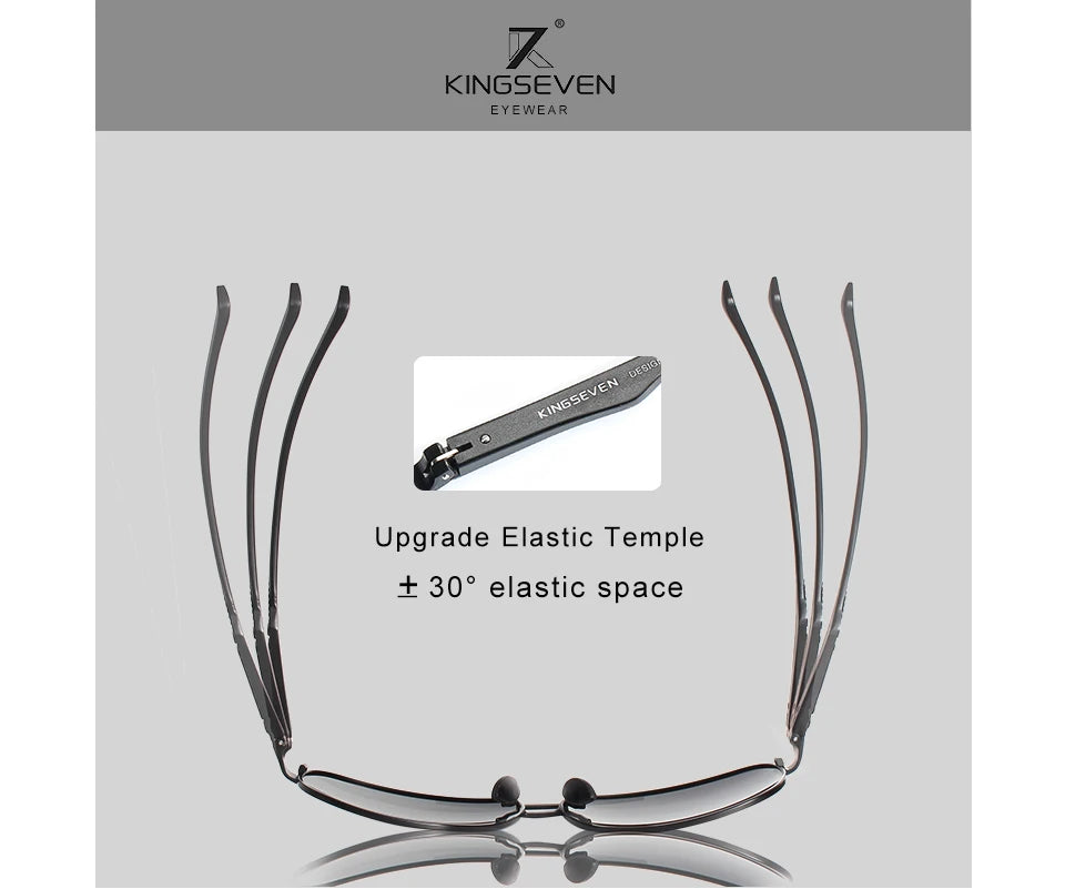 KINGSEVEN New Aluminum Men Fashion Sun Glasses Travel Driving Male Eyewear Oculos  band sunglasses N7188
