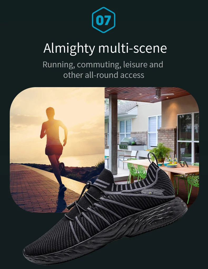 ONEMIX Waterproof Running Shoes for Men Breathable Light Women Training Walking Sneakers Outdoor Trekking Slip-on Sports Shoes