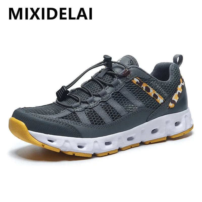 Zapatillas de malla transpirable para hombre, ligeras y cómodas, zapatillas deportivas de moda, con cordones, zapatos casuales, zapatos planos, zapatillas para hombre